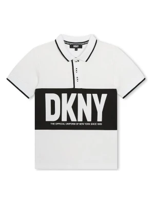 DKNY Koszulka polo w kolorze czarno-białym rozmiar: 152
