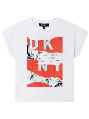 DKNY Koszulka w kolorze biało-czerwonym rozmiar: 128