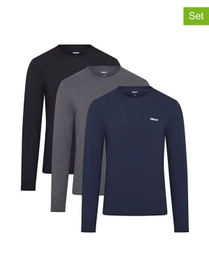DKNY Koszulki (3 szt.) w kolorze antracytowym, granatowym i czarnym rozmiar: XL