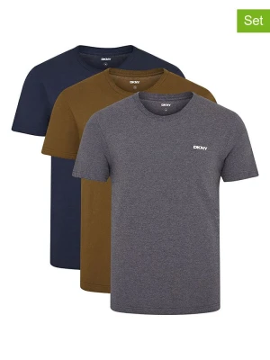DKNY Koszulki (3 szt.) w kolorze granatowo-szarym rozmiar: M