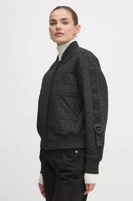 Dkny kurtka bomber damski kolor czarny przejściowa P4MJ6Y20