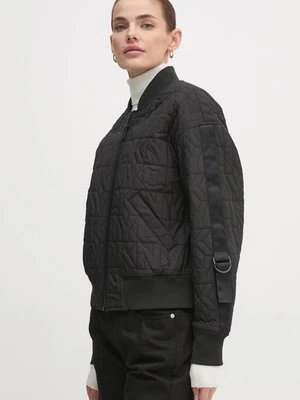 Dkny kurtka bomber damski kolor czarny przejściowa P4MJ6Y20