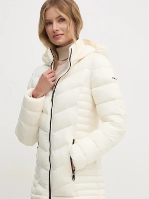 Dkny kurtka damska kolor beżowy przejściowa DLEMPR20