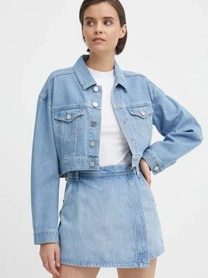 Dkny kurtka jeansowa damska kolor niebieski przejściowa oversize D2A4CX20