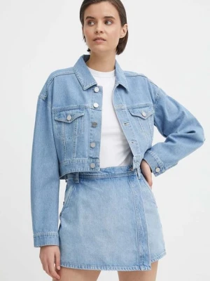 Dkny kurtka jeansowa damska kolor niebieski przejściowa oversize D2A4CX20