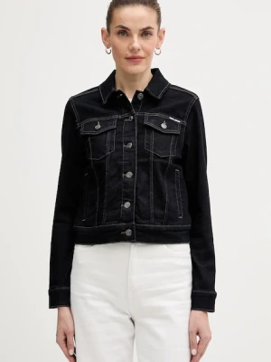 Dkny kurtka jeansowa kolor granatowy przejściowa DJ4J6006