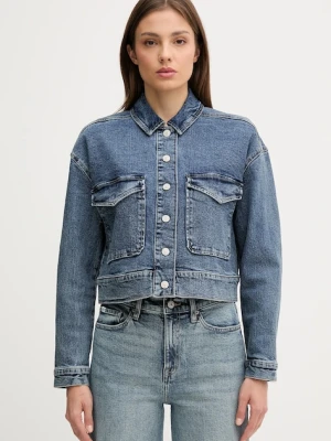 Dkny kurtka jeansowa kolor niebieski przejściowa DJ5J6122