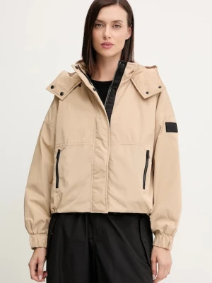 Dkny kurtka kolor beżowy przejściowa DP5J9595