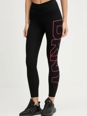 Dkny legginsy B. COMPRESSION damskie kolor czarny z nadrukiem DP5P3453