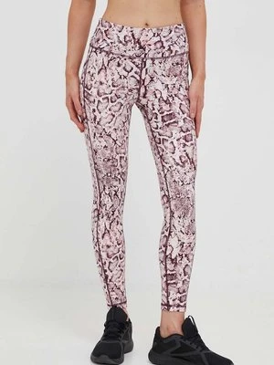 Dkny legginsy damskie kolor bordowy wzorzyste DP3P2950