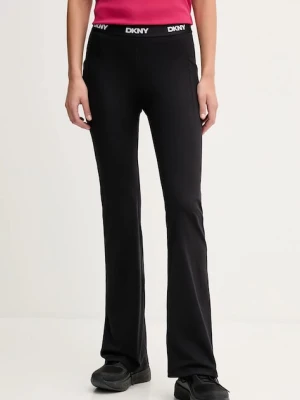 Dkny legginsy damskie kolor czarny gładkie DP5P3656