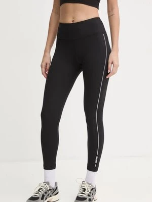 Dkny legginsy damskie kolor czarny z aplikacją DP4P3323