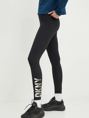 Dkny legginsy damskie kolor czarny z nadrukiem DP3P1223