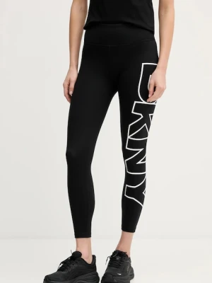 Dkny legginsy damskie kolor czarny z nadrukiem DP4P3453