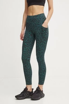 Dkny legginsy damskie kolor zielony wzorzyste DP4P3491