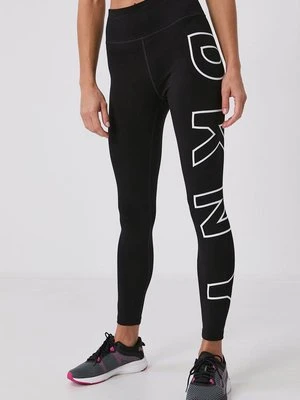 Dkny Legginsy DP1P1960 damskie kolor czarny z nadrukiem