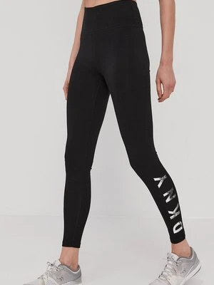 Dkny Legginsy DP7P1223 damskie kolor czarny z nadrukiem