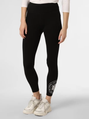 DKNY Legginsy Kobiety Bawełna czarny jednolity,