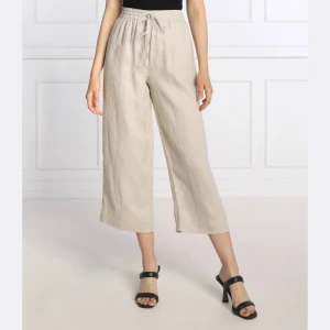 DKNY Lniane spodnie | flare fit