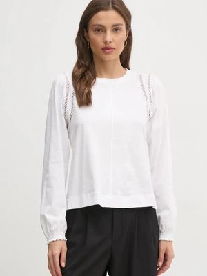 Dkny longsleeve bawełniany kolor biały DJ4T1336