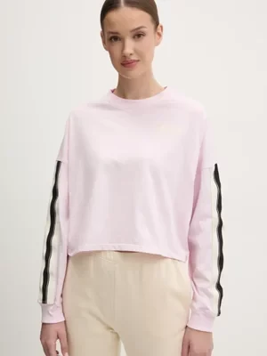 Dkny longsleeve bawełniany kolor różowy DP5T1226