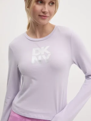 Dkny longsleeve damski kolor fioletowy DP5T1113