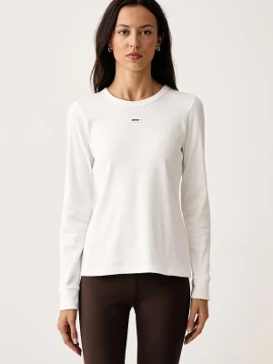 DKNY longsleeve damski z bawełną beżowy