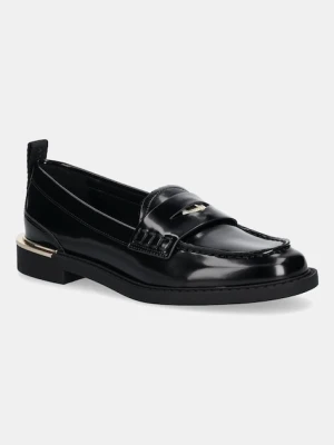 Dkny mokasyny Jadwin damskie kolor czarny na płaskim obcasie K3596299