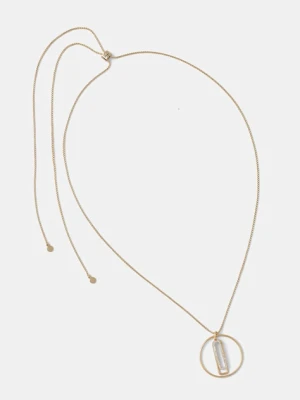 DKNY naszyjnik z zawieszką damski metalowy