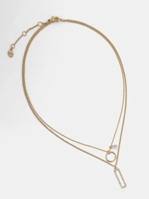 DKNY naszyjnik z zawieszką damski metalowy