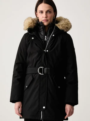 DKNY parka damska czarny