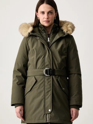 DKNY parka damska zielony