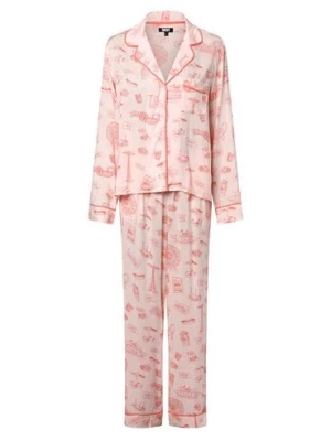 DKNY Piżama damska Kobiety wiskoza różowy wzorzysty,