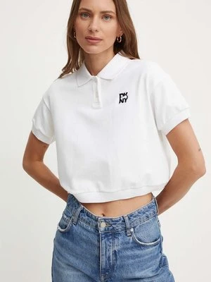 Dkny polo damski kolor beżowy D2B4A108