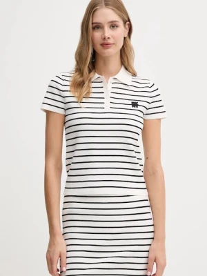 Dkny polo damski kolor biały DJ5R0728