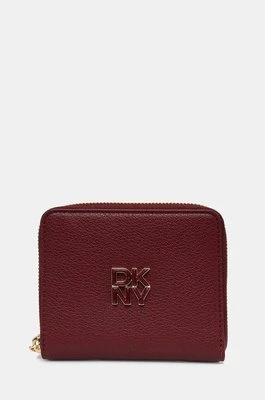 Dkny portfel skórzany damski kolor bordowy R43ZKF83