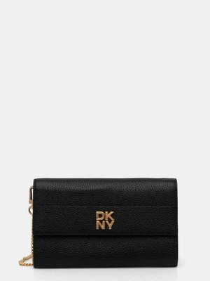 Dkny portfel skórzany damski kolor czarny R445AI72