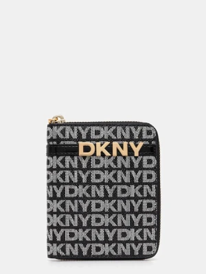 Dkny portfel skórzany damski kolor czarny R5215M25