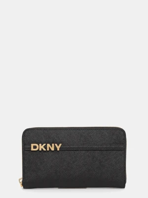 Dkny portfel skórzany damski kolor czarny R521KM28