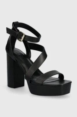 Dkny sandały skórzane Ilisa kolor czarny K1447608