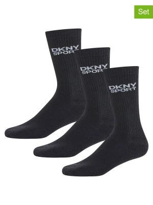 DKNY Skarpety (3 pary) w kolorze czarnym rozmiar: 40-45