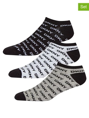 DKNY Skarpety (3 pary) w kolorze szaro-biało-czarnym rozmiar: 40-45