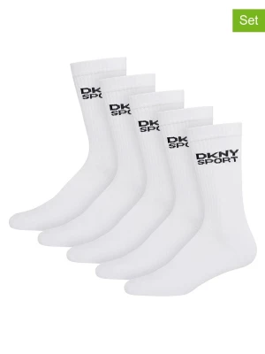 DKNY Skarpety (5 par) w kolorze białym rozmiar: 40-45