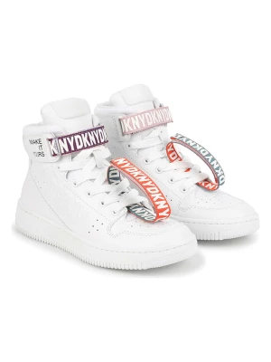 DKNY Skórzane sneakersy w kolorze białym rozmiar: 37