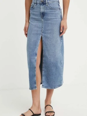 Dkny spódnica jeansowa maxi prosta DJ4K9506