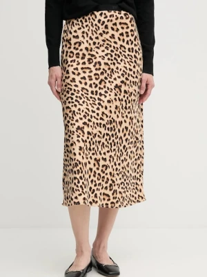Dkny spódnica kolor beżowy midi prosta DJ4K9510