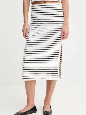 Dkny spódnica kolor biały midi ołówkowa DJ5R0729