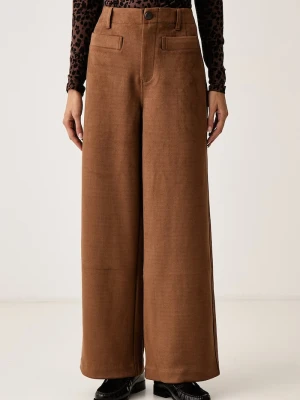 DKNY spodnie damskie brązowy