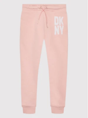 DKNY Spodnie dresowe D34A70 S Różowy Regular Fit