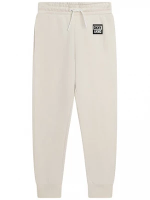 DKNY Spodnie dresowe D34A85 S Biały Regular Fit